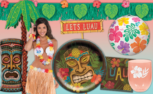 Luau Theme Centerpiece Decoration, Island Girl Party